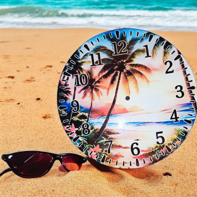 Glass Wall Clock